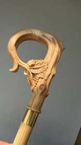 Canne de marche en bois faite à la main avec poignée en forme d'aigle, design imitation antique durable pour le soutien et l'équilibre amélioré - Product Image 4
