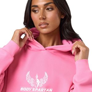 เสื้อฮู้ดสีชมพูอ่อนทรงหลวมสำหรับผู้หญิง ผ้าฟลีซ แขนยาว สไตล์ลำลอง สตรีทแวร์ สัมผัสนุ่ม สวมใส่สบายทุกวัน - Product Image 3
