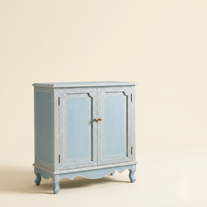 Gabinete con Incrustaciones de Hueso, Soluciones de Almacenamiento para Sala de Estar, Incrustaciones de Hueso Hechas a Mano, Compartimentos Modernos, Incrustaciones de Hueso Impresionantes - Product Image 1
