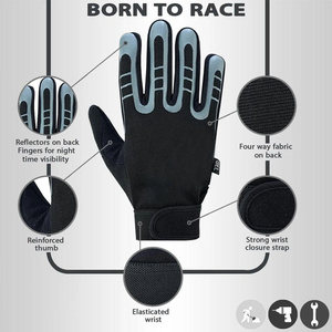 Heavy Duty Reinforced Synthetic Leather Amara Safety <b>Gloves</b> All Purpose Mechanic Utility <b>Gloves</b> with <b>Touch</b> Screen Compatibility - Product Image 4