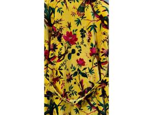 Robe kimono longue en velours tricoté imprimé jaune, épaisse, pour l'automne et l'hiver, veste de demoiselle d'honneur, peignoir pour femme - Product Image 6