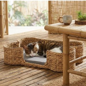 Cama para Mascotas Tejida a Mano con Jacinto de Agua, Estilo Rústico, Tamaño Personalizado, Hecha en Vietnam por el Fabricante - Product Image 6