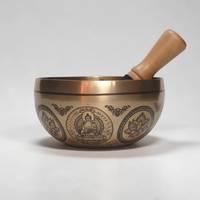 Bol chantant tibétain en aluminium éco-responsable, édition limitée, pieds de Bouddha, haute résonance, pour la méditation et la guérison sonore