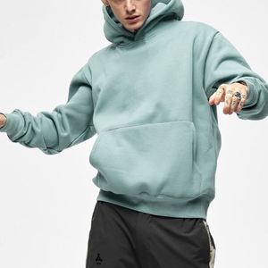 Custom Logo Men Oversized Hoodie High Quality Streetwear Distressed Puff Print <b>Thick</b> <b>Fleece</b> Sport Pullover Men Oversized Hoodie - Product Image 5