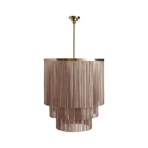 Lámpara de Techo Moderna de Lujo, Estilo Candelabro de Hierro, con Listones de Madera en Capas, Hecha a Mano, Ecológica, Decoración para el Hogar Diwali, Nyxora - Product Image 1