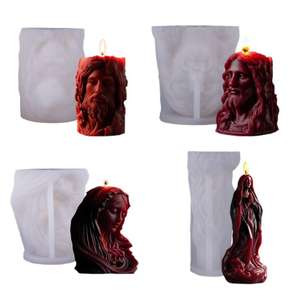 Aromatherapy Candle Crafts Home Baking Decoration Gypsum Candle <b>Silicone</b> Mold - Product Image 5