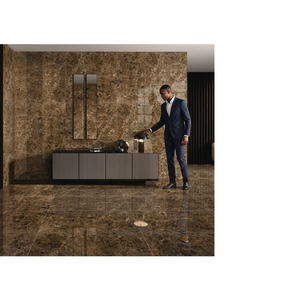 Dalles de sol et de mur en porcelaine polie Emperador Classico 600x1200mm, imperméables, garantie 4 ans, 10 mm d'épaisseur, résistantes aux acides - Product Image 1