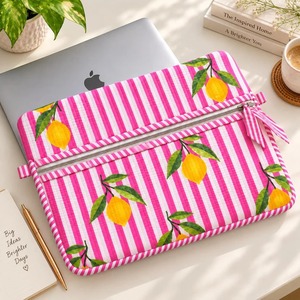 Bolso para Portátil Acolchado de Algodón Hecho a Mano, Ligero y Voluminoso, con Cierre de Cremallera y Correa, para Mujeres y Uso Diario Unisex - Product Image 3