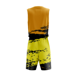 Conjunto de Uniforme de Baloncesto Sublimado Personalizado, Unisex para Adultos, Jersey y Pantalones Cortos de Poliéster Transpirable, Diseño de Llamas, Rojo, Naranja, Amarillo - Product Image 6
