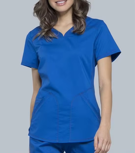 Hospital Uniforms Nurse Dental Salon Work Shirt Sets Silk Screen Printing LOGO Medical Zipper <b>Scrubs</b> Sets for Women - Product Image 5