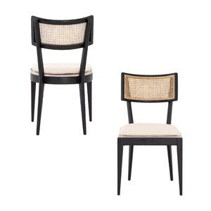 Silla de Comedor sin Brazos de Estilo Vintage para Interiores y Exteriores, Madera de Teca y Ratán, Precio al por Mayor - Product Image 5