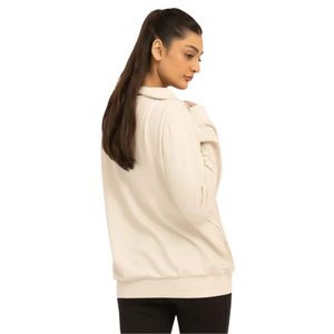 Women's Oversized Hooded Sweatshirt Long Sleeve <b>Cowl</b> <b>Neck</b> Relaxed Fit Solid Color Knitted Cotton Pullover Casual Top - Product Image 6