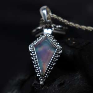 NIKHIL GEMS Aurora Opal <b>Locket</b> Pendant 925 Sterling Silver Plated Handmade Compartment Box Vintage Engagement Third Party - Product Image 2