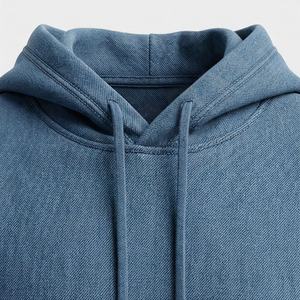 Custom Logo High Quality Oversized <b>Cropped</b> Pullover Hoodie Unisex Cotton <b>Men</b> Winter Fleece Hoodie 430GSM Streetwear Custom Color - Product Image 4