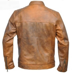 New Fashion Lamb Leather Jacket for Men Pakistan Made Low MOQ Heavyweight Breathable Men's Leather Jackets Wholesale - Product Image 1
