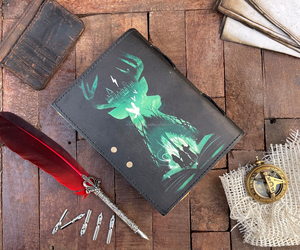 Diario de cuero estampado de Harry Potter, regalos Diario Vintage de cuero para hombres, diario de escritura de bruja, brujería - Product Image 6