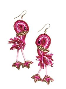 Pendientes de gota de pájaros bordados con cuentas de semillas hechas a mano, joyería de moda para mujeres y niñas, estilo multicolor de la India - Product Image 2