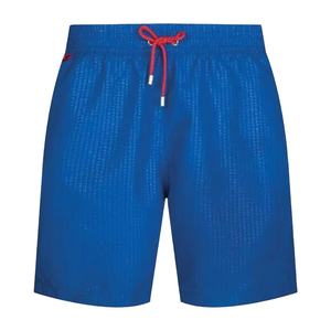 Shorts de bain décontractés pour hommes, taille haute, en polyester tricoté, imprimé, avec broderie de strass, bouton, dentelle, sequins et fermeture éclair frontale - Product Image 4