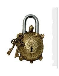 Candado de Latón con Forma de Tortuga, Estilo Vintage, Candado de Seguridad con 2 Llaves para Decoración del Hogar, Uso Coleccionable - Product Image 6