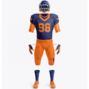 Uniforme de football américain unisexe de haute qualité à manches courtes, logo personnalisé, couleur, nouveau design, taille XL pour adultes, respirant, léger - Product Image 1