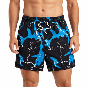 Shorts de bain imprimés à séchage rapide pour hommes, shorts de plage légers avec cordon de serrage, respirants, pour l'été, le surf, la natation, les vacances - Product Image 3