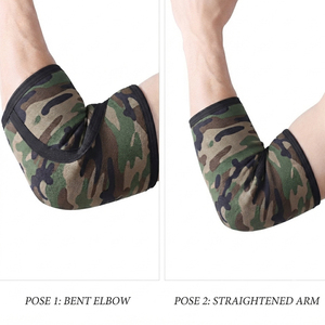 Soporte de Codo Portátil de Neopreno Camuflado de Alta Resistencia, Ajustable y Transpirable, Manga de 9MM para Entrenamiento y Fitness - Product Image 2