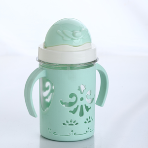 Bouteille d'eau portable jaune en plastique avec paille, motif visage souriant, anti-fuite, pour enfants, école, sport, voyage, gym - Product Image 1
