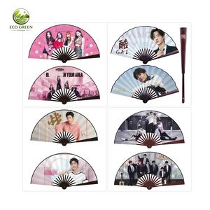 Éventails portables classiques en bambou chinois, personnalisés et peints à la main, pour cartes de mariage, Nouvel An, Noël, marquage des places de mariage et cadeaux de fête, en gros - Product Image 5