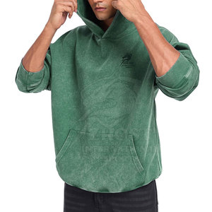 Sweat-shirts pour hommes surdimensionnés de qualité supérieure, best-sellers, effet délavé, avec logo personnalisé, faible MOQ, marque privée et meilleur prix - Product Image 4