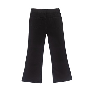 Jean évasé taille mi-haute pour filles, style rétro bootcut, en denim extensible, vintage, élégant, coupe slim et ample, idéal pour les fêtes, du fabricant professionnel - Product Image 4