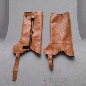 Premium Custom Logo Genuine Leather <b>Half</b> <b>Chaps</b> Wholesale Horse Riding Gaiters Leg Leather Bags & Case - Product Image 4