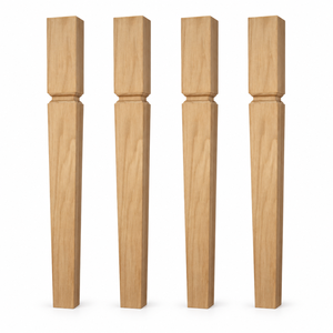 Pied de table en bois massif, pied de meuble en bois massif, forme carrée, style traditionnel, base de table, installation facile, utilisation à domicile ou au bureau - Product Image 1