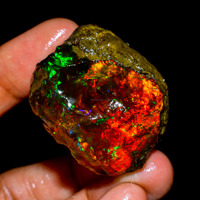 Opale d'Éthiopie Welo Fire 100% naturelle de qualité supérieure, pierre brute non montée pour la fabrication de bijoux DIY