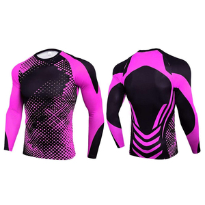 T-shirt de compression personnalisé à manches courtes avec logo MMA BJJ, design sublimé pour Rashguards de Jiu Jitsu, vente en gros de t-shirts MMA - Product Image 3