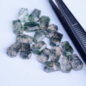 Piedra Preciosa de Ágata Musgosa con Corte Ataúd, Pulida y Suelta - Product Image 4
