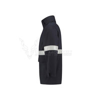 Veste industrielle d'extérieur pour hommes, à fermeture éclair intégrale, plusieurs poches, haute visibilité, polyester, séchage rapide, respirante, pour la construction