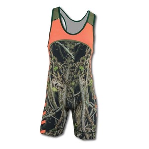 Traje de Lucha Ajustado con Estampado de Camuflaje para Hombre, de Una Pieza, en Spandex y Poliéster, de Secado Rápido, Ropa Deportiva para Adultos - Product Image 1