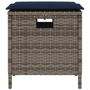 Ensemble de salle à manger de jardin gris 4 places, mobilier d'extérieur résistant aux intempéries, design contemporain - Product Image 3