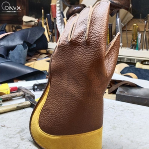 Gants de fauconnerie en cuir de vachette de qualité supérieure, double couche, anti-épines, pour la manipulation et l'entraînement sécurisé des oiseaux de grande taille - Product Image 4