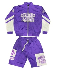 Ensemble short et veste coupe-vent en nylon et polyester respirant et confortable, style streetwear, collection été 2026 - Product Image 6