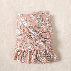 Couverture portable à imprimé floral champignon, style pastoral, bord à volants, tissu doux, design pliable, couverture d'emmaillotage - Product Image 2