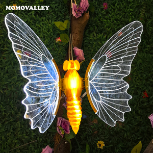 Momovalley ไฟ LED ลายผีเสื้อกลางแจ้งในสวน, ไฟประดับเทศกาลคริสต์มาสวันหยุดอื่นๆภูมิทัศน์ดอกไม้บาน - Product Image 1