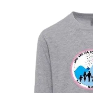 Camiseta Gris con Logotipo Circular de Jack and Jill, Camiseta Gráfica de Algodón Informal para Hombre y Mujer, Ropa Cómoda para Uso Diario, Ropa Personalizada para Eventos - Product Image 3