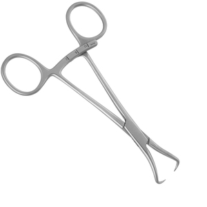 Pinces à réduction osseuse en acier inoxydable de haute qualité, pointues 5.5, courbées, chirurgicales, à cliquet, pour orthopédie - Product Image 2