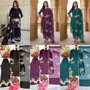 Ensemble haut et palazzo en crêpe naturel pur avec dupatta pour femme, idéal pour les mariages et les soirées - Product Image 6