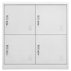 Armoire de rangement moyenne en acier gris clair avec casiers sécurisés - Product Image 2