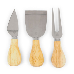 Plateau à fromage moderne en bois et ensemble de couteaux en acier inoxydable, outils à fromage écologiques, plateau de service rond pour charcuterie, pour la maison - Product Image 1