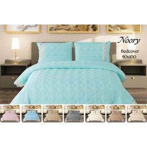Housse de lit Noory en coton premium pour lit Queen 90x100 pouces pour hôtel et maison, couvre-lits et draps - Product Image 1