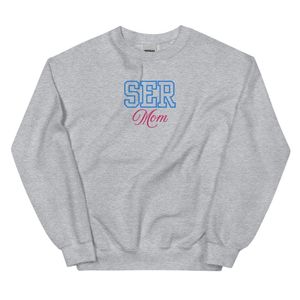 Sweat-shirt unisexe brodé Mom, gris sport, col rond, en molleton doux, style décontracté et confortable pour le quotidien, haut de sport. - Product Image 3