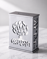 Boîte pliante rectangulaire en acrylique sculpté, personnalisable avec logo, pour collection de pièces de monnaie colorées Judaica juives